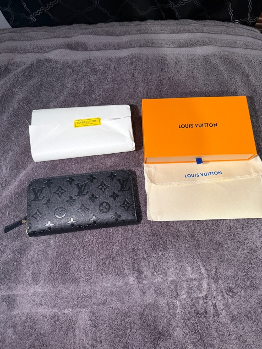Black Monogram Zip-Around Wallet with Packaging brand new, box and dust bag